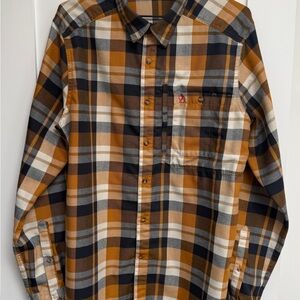 Fjallraven Fjallglim Flannel Shirt - Tan, Black, and White